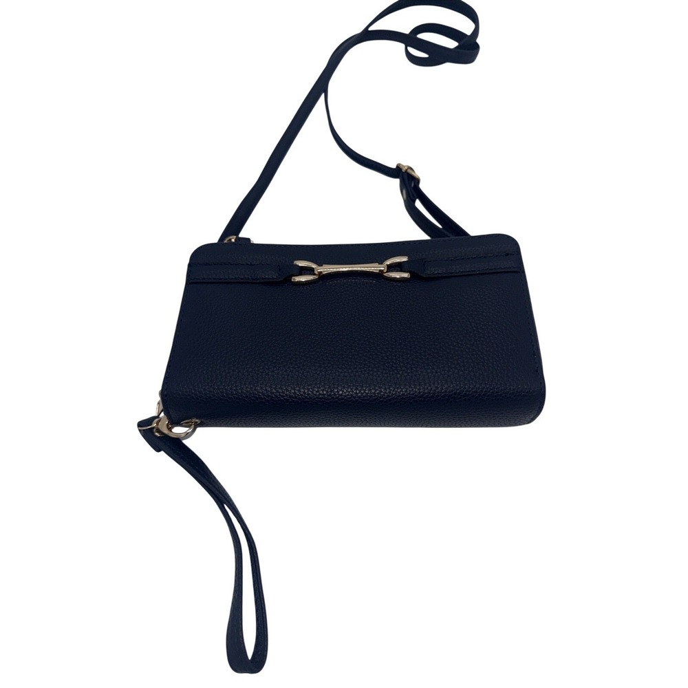 NWT Beverly Hills Polo Club Women Crossbody Blue Vegan Leather Zippered Wallet/P - Picture 2 of 7